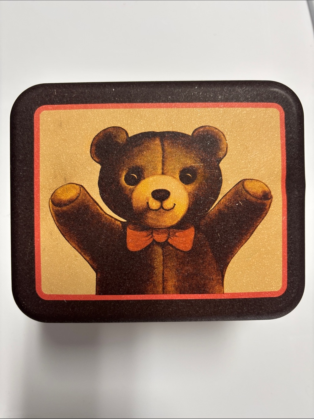 VTG Bristol Ware Vintage 1983 Metal Tin Basket My Favorite Things Teddy Bear Box